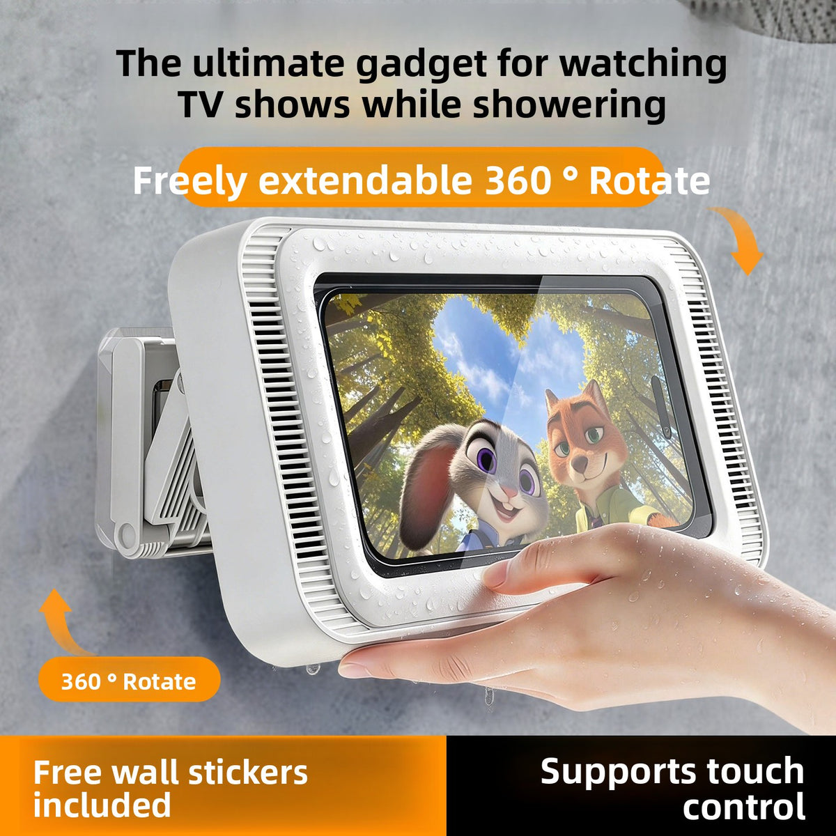 Waterproof Touchscreen Phone Holder for Shower